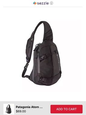 Patagonia Black Sling Pack with Strap Buckles